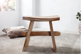Tabouret design de 50 cm en bois massif naturel Tabourets bas |adeniahome...