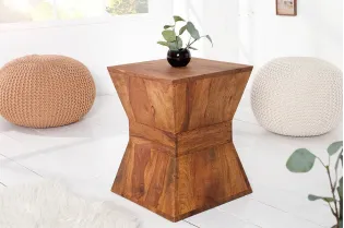 Table d'appoint en bois massif design pyramide Table d'appoint |la...