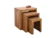 Table d'appoint gigogne en bois massif Table d'appoint |adeniahome.com
