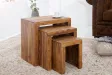 Table d'appoint gigogne en bois massif Table d'appoint |adeniahome.com