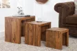 Table d'appoint gigogne en bois massif Table d'appoint |adeniahome.com