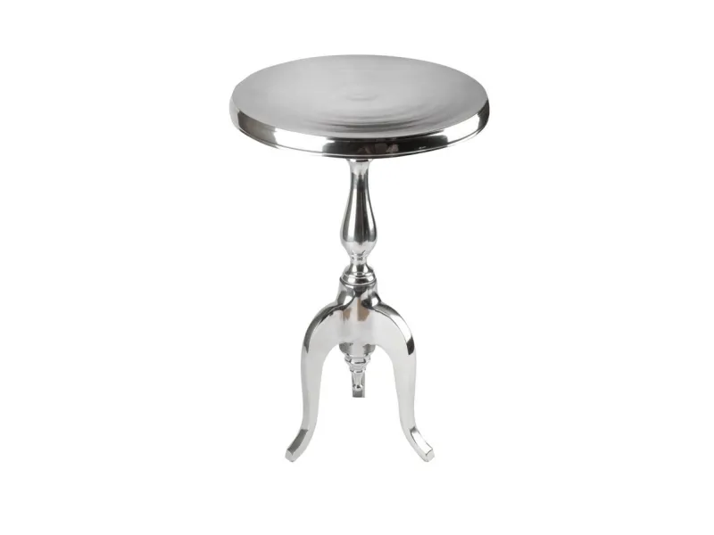 Table d'appoint ronde 55cm en aluminium argenté Table d'appoint |l...