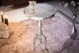 Table d'appoint ronde 55cm en aluminium argenté Table d'appoint |l...
