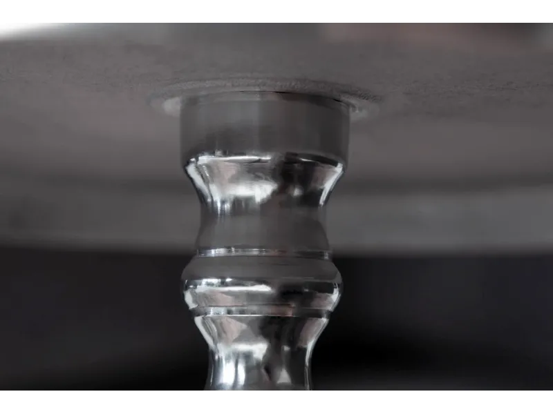 Table d'appoint ronde 55cm en aluminium argenté Table d'appoint |l...