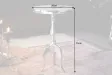 Table d'appoint ronde 55cm en aluminium argenté Table d'appoint |l...