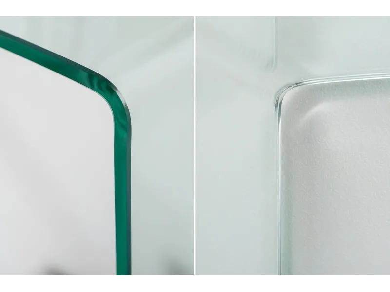 Bureau de 100 cm design en verre trempé transparent Secrétaire |adenia...