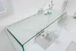 Bureau de 100 cm design en verre trempé transparent Secrétaire |adenia...