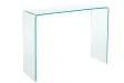 Bureau de 100 cm design en verre trempé transparent Secrétaire |adenia...