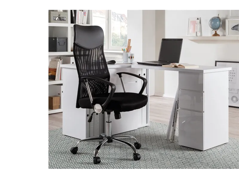 Chaise de bureau professionnel réglable coloris noir Sièges de bure...