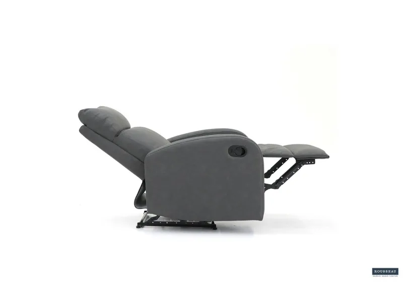 Fauteuil relax moderne de coloris Noir en simili cuir Fauteuil rela...