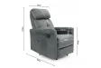Fauteuil relax moderne revêtu en simili cuir coloris gris Fauteuil ...