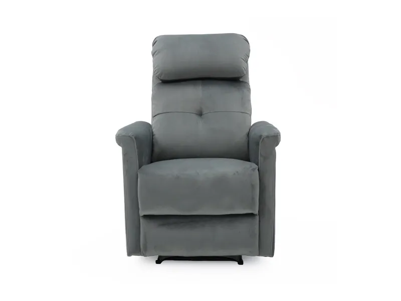 Fauteuil relax moderne revêtu en simili cuir coloris gris Fauteuil ...