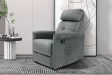 Fauteuil relax moderne revêtu en simili cuir coloris gris Fauteuil ...
