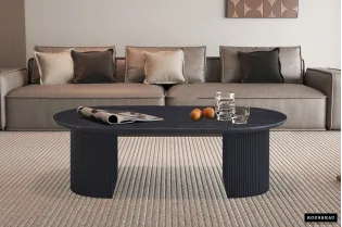 Table basse contemporaine |Table basse avec 6 poufs encastrable, ve...