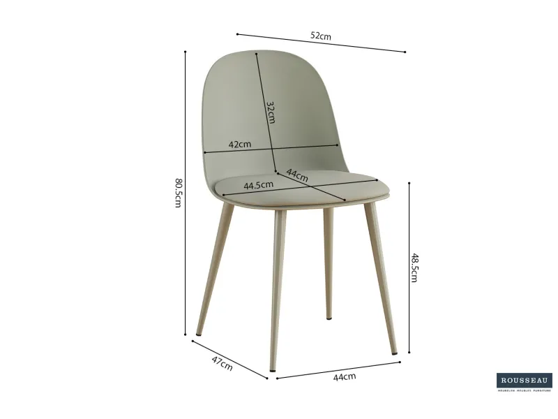 Chaise design en bois massif et simili cuir, coloris rouge Chaises ...