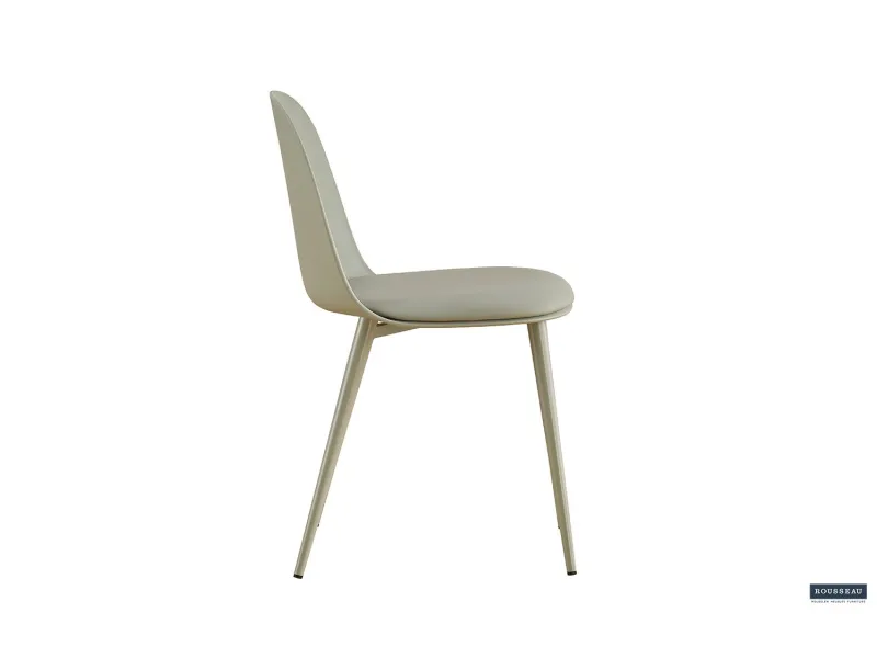 Chaise design en bois massif et simili cuir, coloris rouge Chaises ...