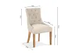 Chaise Capitonnée en Tissu Sable – Élégance et Confort