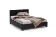 lit rembourré |Lit adulte simili cuir 140x200 cm coloris noir |adenia...