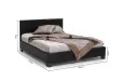 lit rembourré |Lit adulte simili cuir 140x200 cm coloris noir |adenia...