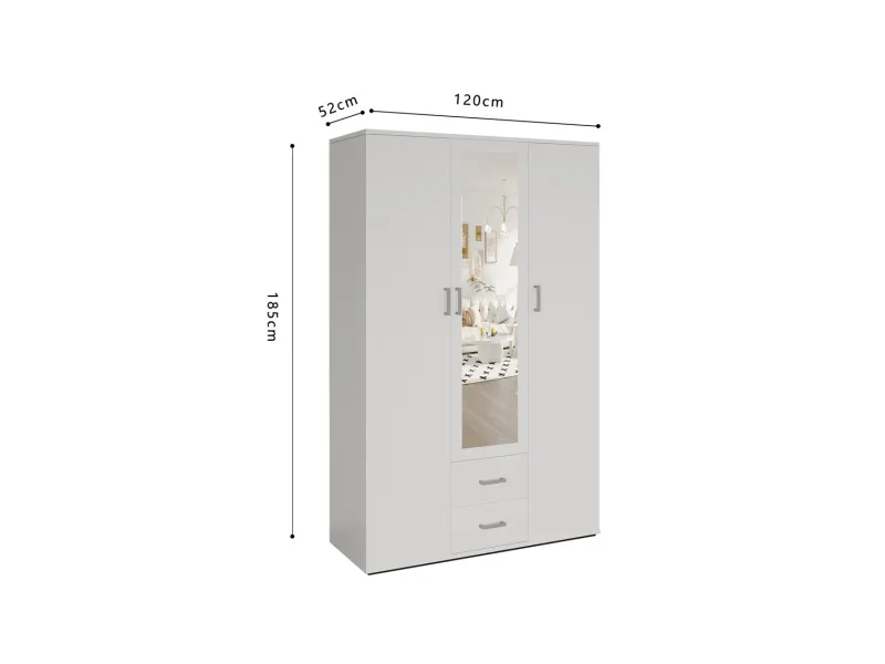 Armoire murale moderne 1 porte teinté blanc Meubles haut |adeniahome.com