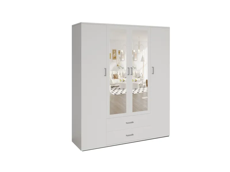 Armoire murale design 2 portes ouvrantes vitrées Meubles haut |adeniahome...