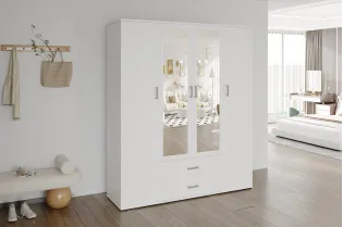 Armoire murale design 2 portes ouvrantes vitrées Meubles haut |adeniahome...