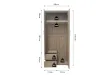 Armoire moderne 1 porte 200x50 cm teinté sonoma Meubles haut |adeniahome...