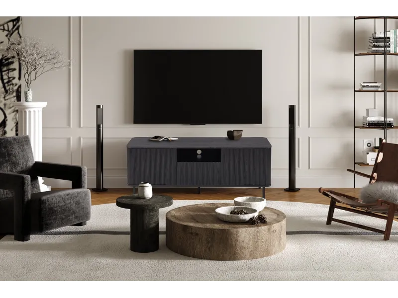 Meuble TV contemporain |Meuble TV moderne avec rangement en chêne |...