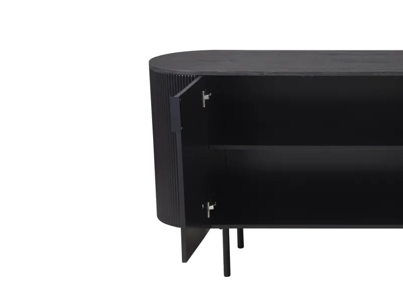 "Buffet Lagos 200 cm – Profitez d'un Grand Rangement Design et Pratique"| Bois Foncé Chic