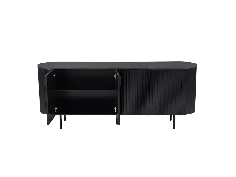 "Buffet Lagos 200 cm – Profitez d'un Grand Rangement Design et Pratique"| Bois Foncé Chic