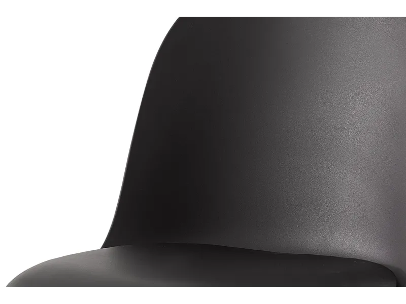 Chaise 'JASMIN' ASSISE PP COUSSIN en simili cuir coloris NOIR