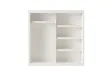 Armoire 'Mike' à 2 portes coulissantes avec 1 porte miroir – Blanc