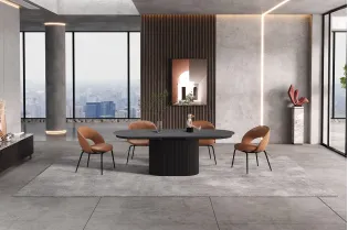 Table Extensible 'Lagos' 180-220 cm Ovale – Élégance et Polyvalence