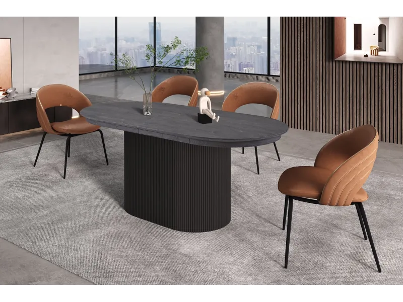 Table Extensible 'Lagos' 180-220 cm Ovale – Élégance et Polyvalence