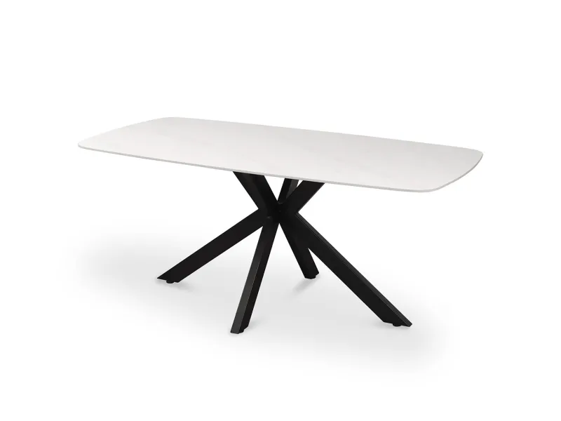Table Ovale 'Apollo' 180 cm Style Danois en Pierre Blanche