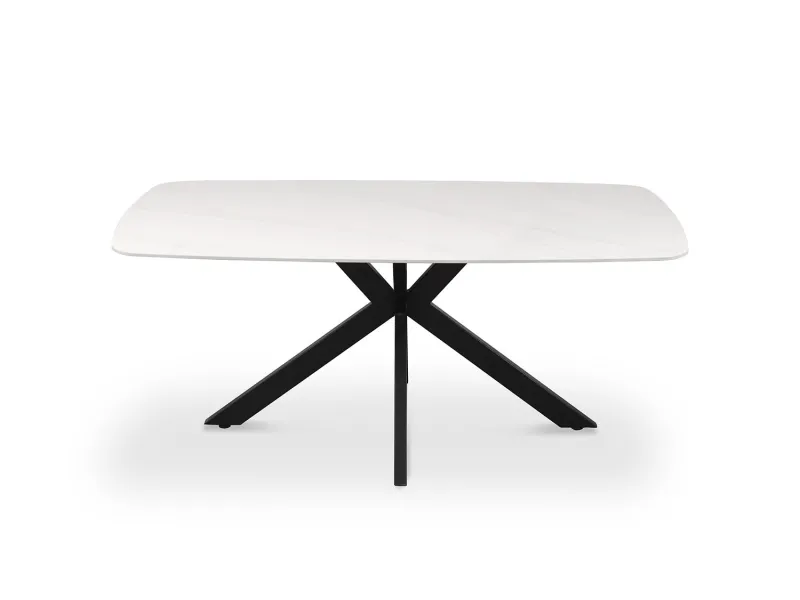Table Ovale 'Apollo' 180 cm Style Danois en Pierre Blanche
