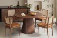 Table Ronde 'Tommy' 130 cm en Bois de Manguier Coloris Naturel