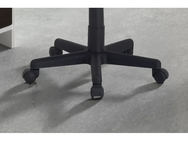 Chaise de bureau style roulant en tissu coloris noir Chaises & faut...