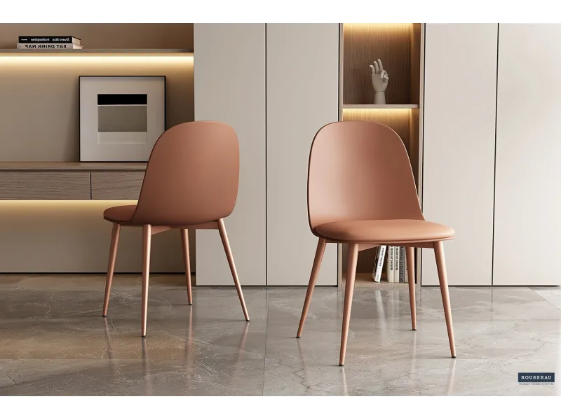 Chaise design en simili cuir blanc Chaises de salle à manger |adeniahome...