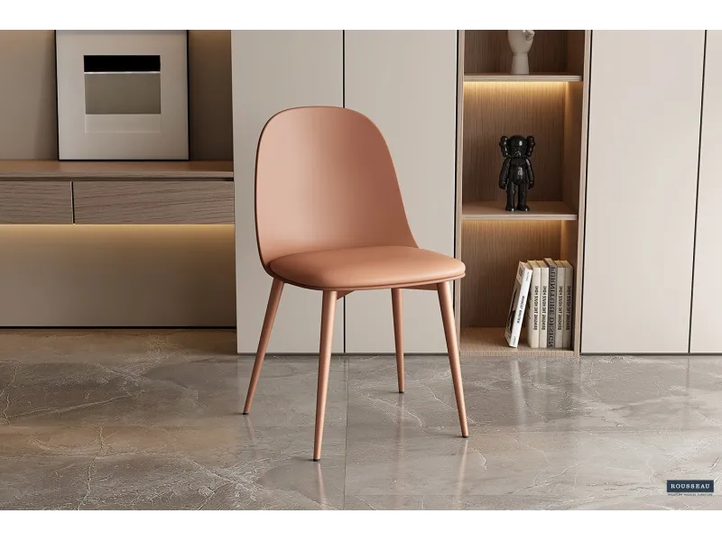 Chaise design en simili cuir blanc Chaises de salle à manger |adeniahome...