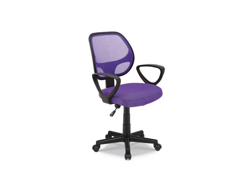 Chaise de bureau style roulant en tissu coloris noir Chaises & faut...