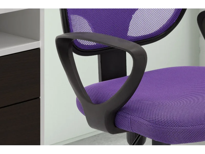 Chaise de bureau style roulant en tissu coloris noir Chaises & faut...