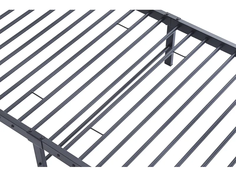 Lit fer forgé & lit métal |Lit adulte de 90x200 en métal coloris no...