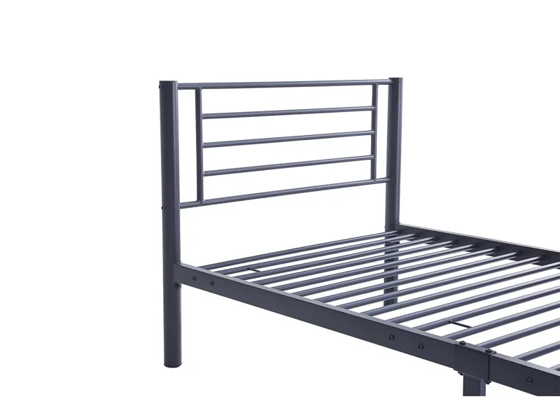 Lit fer forgé & lit métal |Lit adulte de 90x200 en métal coloris no...