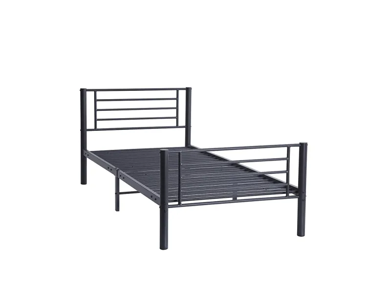 Lit fer forgé & lit métal |Lit adulte de 90x200 en métal coloris no...