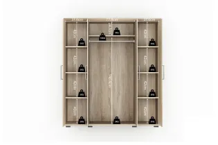 Armoire 'Mike' à 4 portes – Finition Sonoma 2