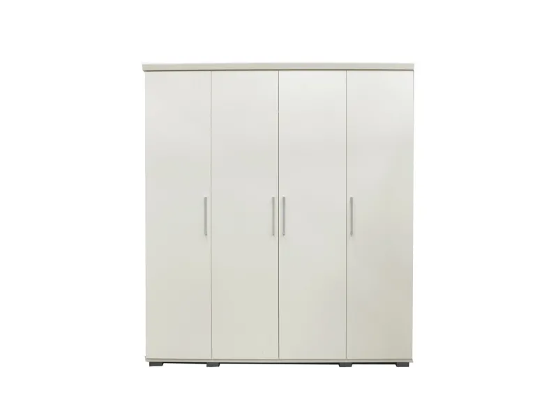 Armoire 'Mike' à 4 portes – Finition blanche