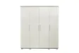 Armoire 'Mike' à 4 portes – Finition blanche