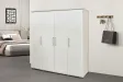 Armoire 'Mike' à 4 portes – Finition blanche