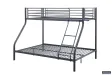 Lit superposé “Trio” métal 140/90x200 cm – Gris foncé, gain de place et solidité assurée